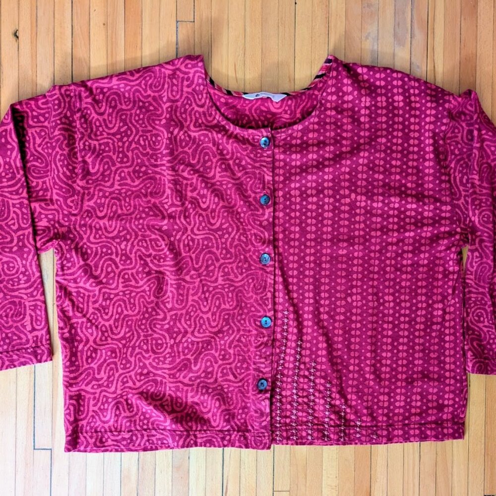 MarketPlace of India Burgundy Top Large